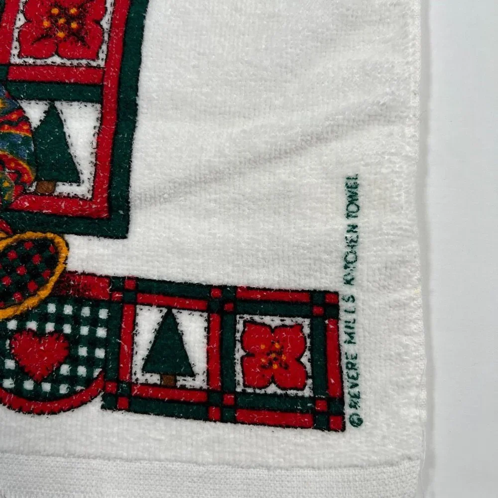 Revere Mills Teddy Bear Christmas Towel 14